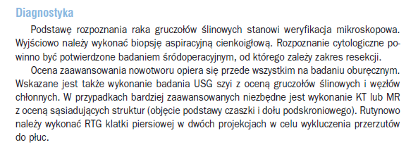 wytyczne - rak ślinianki